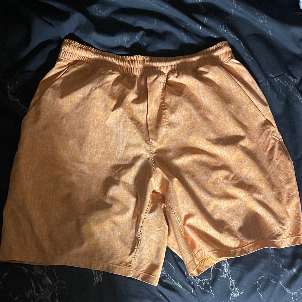 Men's Orange Lulu lemon shorts small